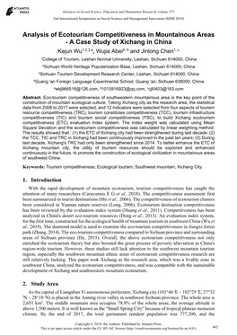 Analysis of Ecotourism Competitiveness In