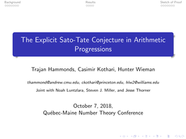 The Explicit Sato-Tate Conjecture in Arithmetic Progressions