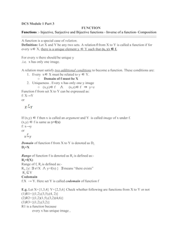 Injective, Surjective and Bijective Functions