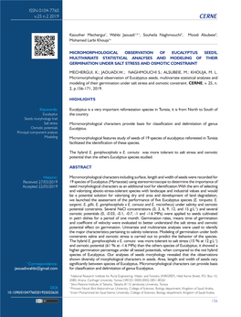 ISSN 0104-7760 V.25 N.2 2019 CERNE