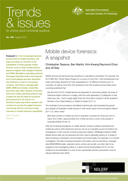 Mobile Device Forensics