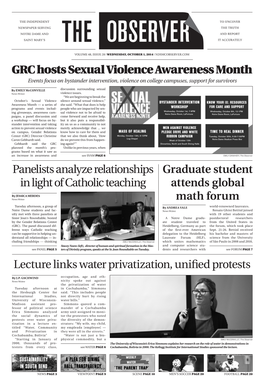 Grc Hosts Sexual Violence Awareness Month Panelists Analyze