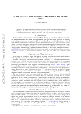 Arxiv:2003.13305V1 [Math-Ph] 30 Mar 2020