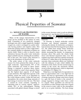 Physical Properties of Seawater