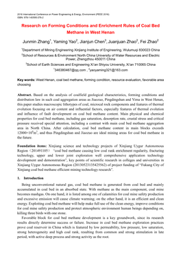 Research on Forming Conditions and Enrichment Rules of Coal Bed Methane in West Henan