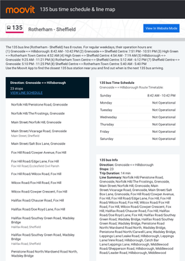 135 Bus Time Schedule & Line Route