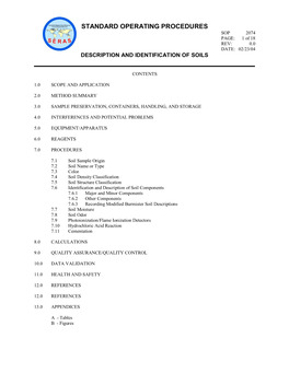 Description and Identification of Soils