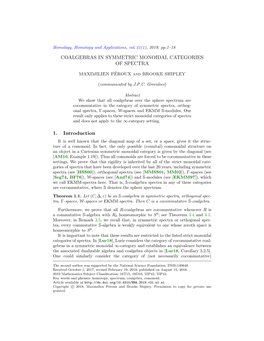 Coalgebras in Symmetric Monoidal Categories of Spectra