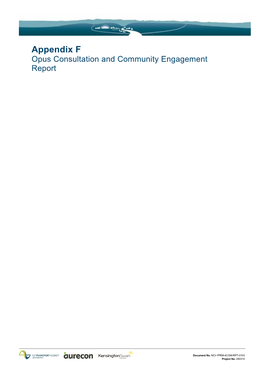 Opus Consultation and Community Engagement Report