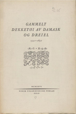 Gammelt Dekketoi Av Damask Og Dreiel