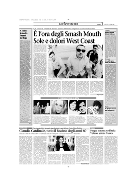 È L'ora Degli Smash Mouth Sole E Dolori West Coast