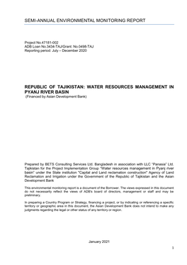 Semi-Annual Environmental Monitoring Report