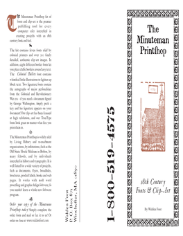 The Minuteman Printshop Ships on CD- E-Mail: @ 46ROM