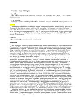 Crossfield Effect at Fluxgate