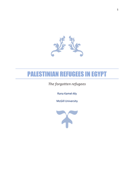 Palestinian Refugees in Egypt