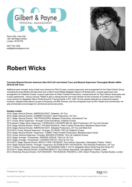 Robert Wicks