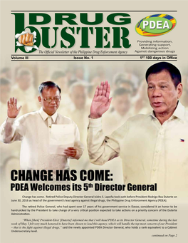 Bthe Official Newsletter of the Philippine Drug Enforcement Agency