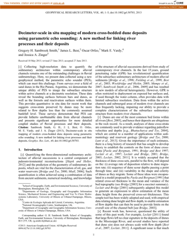 Decimeterscale in Situ Mapping of Modern Crossbedded Dune