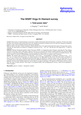 The WSRT Virgo H I Filament Survey