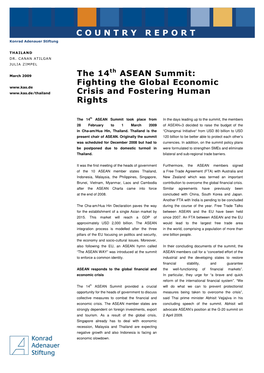 COUNTRY REPORT the 14 ASEAN Summit