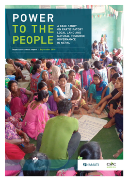 Power to the People: a Case Study on Participatory Local Land and Natural Resource Governance in Nepal