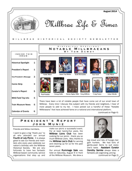 August 2014 Millbrae Life & Times