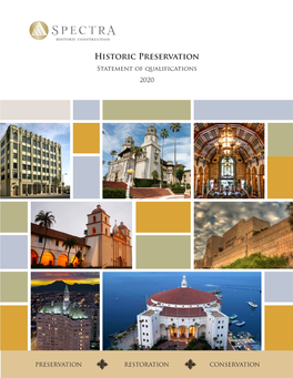 Historic Preservation Statement of Qualifications 2020