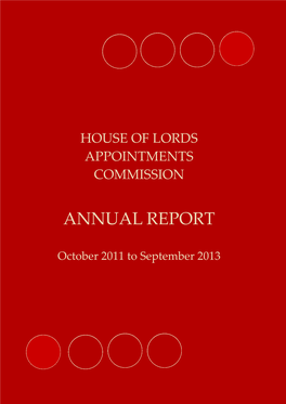 Annual Report October 2011–September 2013