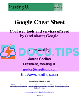 Google Cheat Sheet