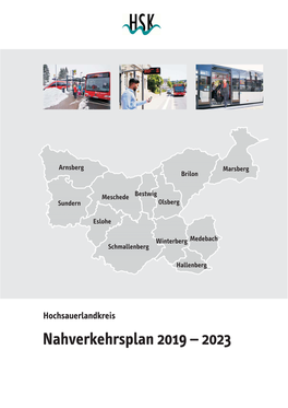 Hochsauerlandkreis Nahverkehrsplan 2019 – 2023