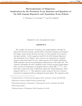 Implications for the Persistent X-Ray Emission and Spindown of the Soft Gamma Repeaters and Anomalous X-Ray Pulsars