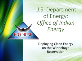 Solar on the Winnebago Reservation