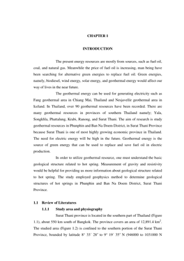 CHAPTER 1 INTRODUCTION the Present Energy Resources Are