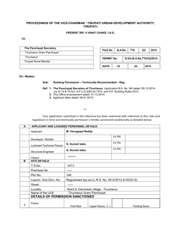 C Details of Permission Sanctioned