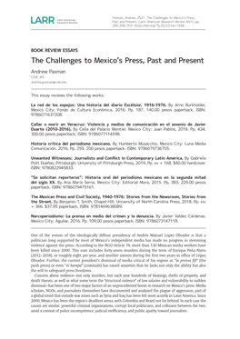 The Challenges to Mexico's Press, Past and Present