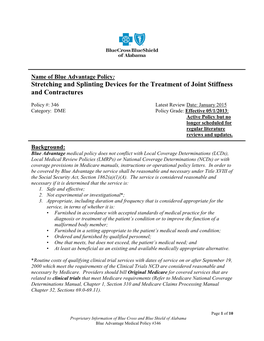 Stretching and Splinting Devices for the Treatment of Joint Stiffness and Contractures