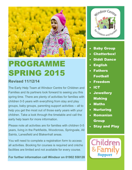 Programme Spring 2015
