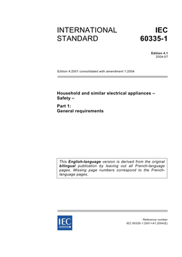 International Standard Iec 60335-1