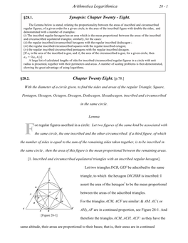 Arithmetica Logarithmica Chapter Twenty Eight. [P.78.] Synopsis