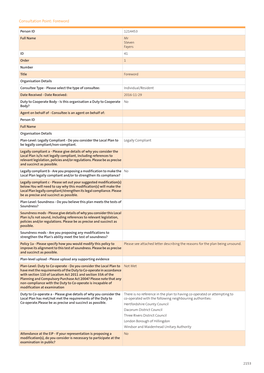 Report Consultation Point