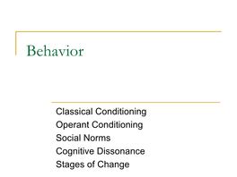 How Do We Change Our Behavior?