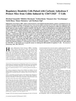 T Cells − CD25 + Colitis Induced by CD4 Carbonic Anhydrase I Protect