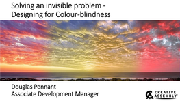 Supporting Colour-Blindness in a First-Person Game