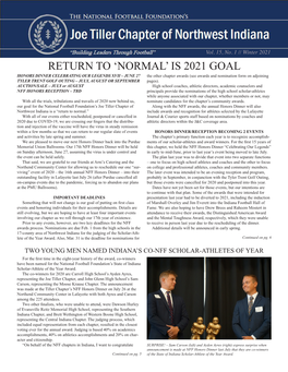 'Normal' Is 2021 Goal