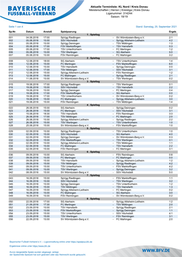 Kreisliga | Kreis Donau Liganummer: 314244 Saison: 18/19