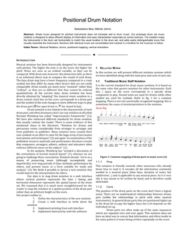 Positional Drum Notation
