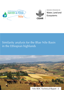Similarity Analysis for the Blue Nile Basin in the Ethiopian Highlands