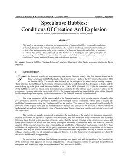 The Speculative Bubbles