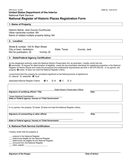 National Register of Historic Places Registration Form