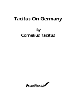 Tacitus on Germany